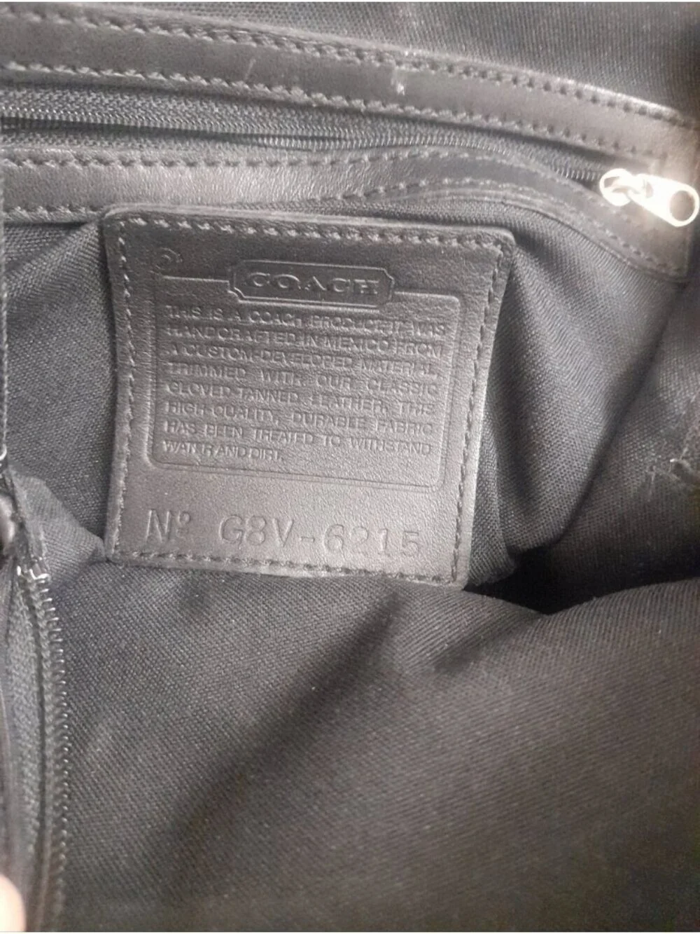 Coach Vintage Backpack Handbag Y2K Neoprene Leather Trim Zip Bag 6215